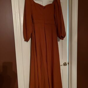 Long wedding bridesmaid dress size 8
